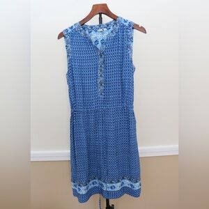 GAP Blue Geometric Midi Dress